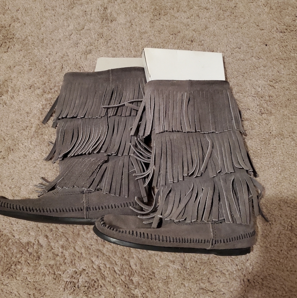 Minnetonka Fringe Boots